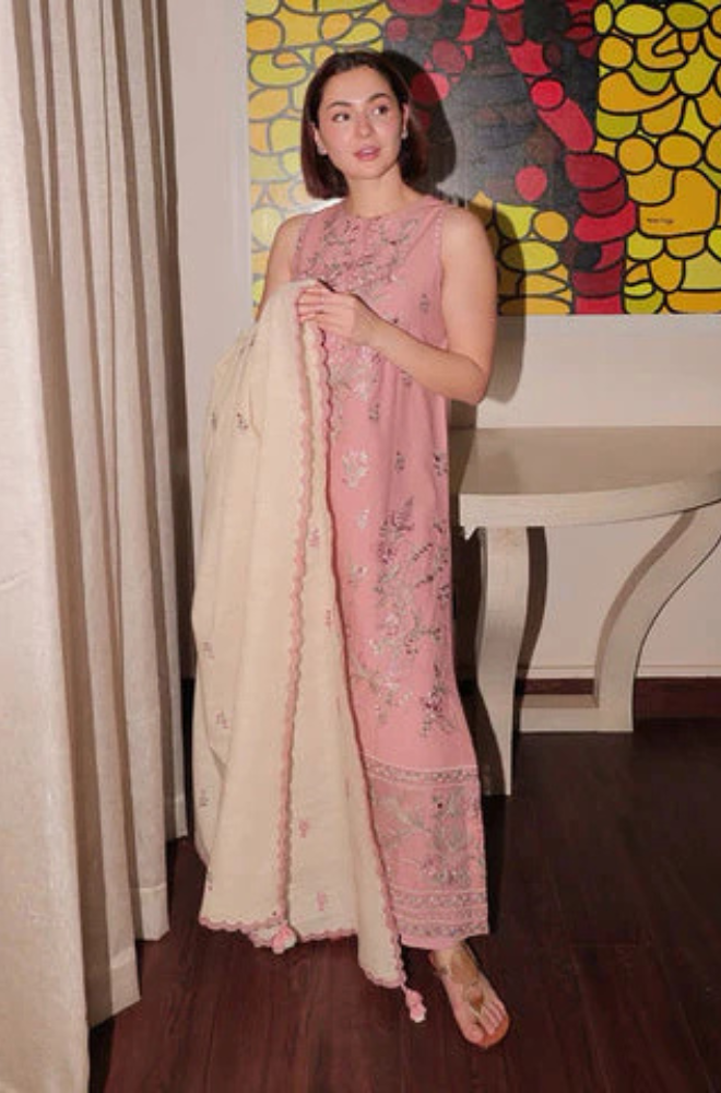 Lawn-3PC Embroidered Shirt with Lawn Embroidered Dupatta-1418