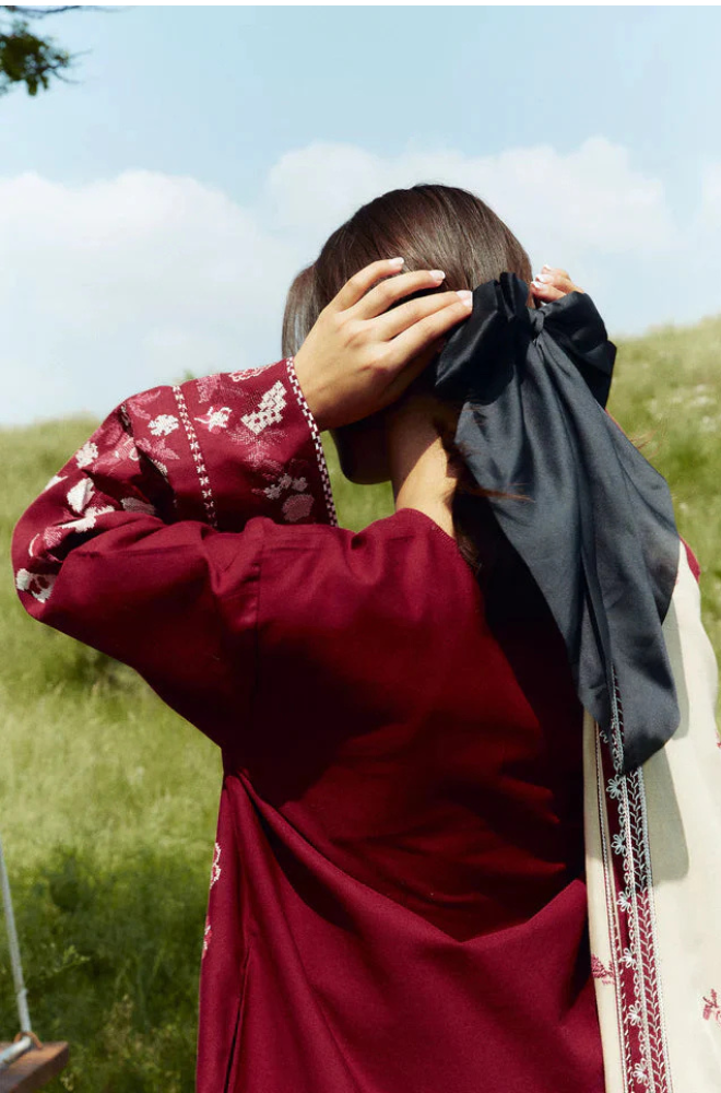 3PC Dhanak Embroidered Shirt With Digital Printed Shawl-282