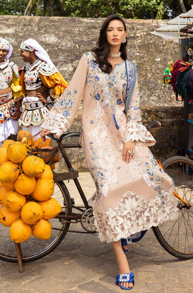 Lawn-3PC Embroidered Shirt with Digital Printed Jacquard Dupatta-1430