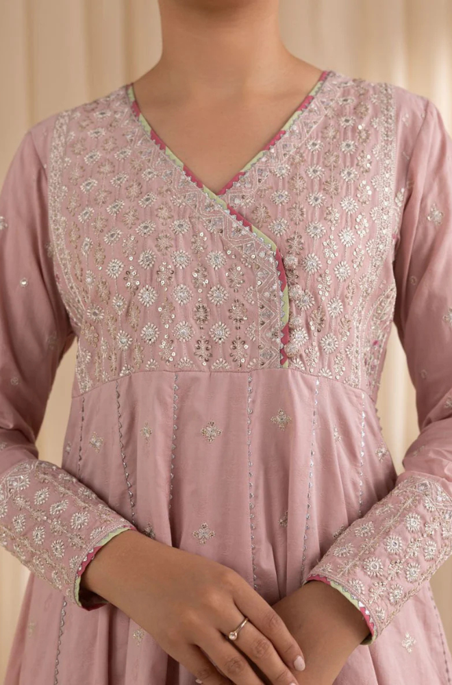 Lawn-3PC Embroidered Shirt with Organza Embroidered Dupatta-1409