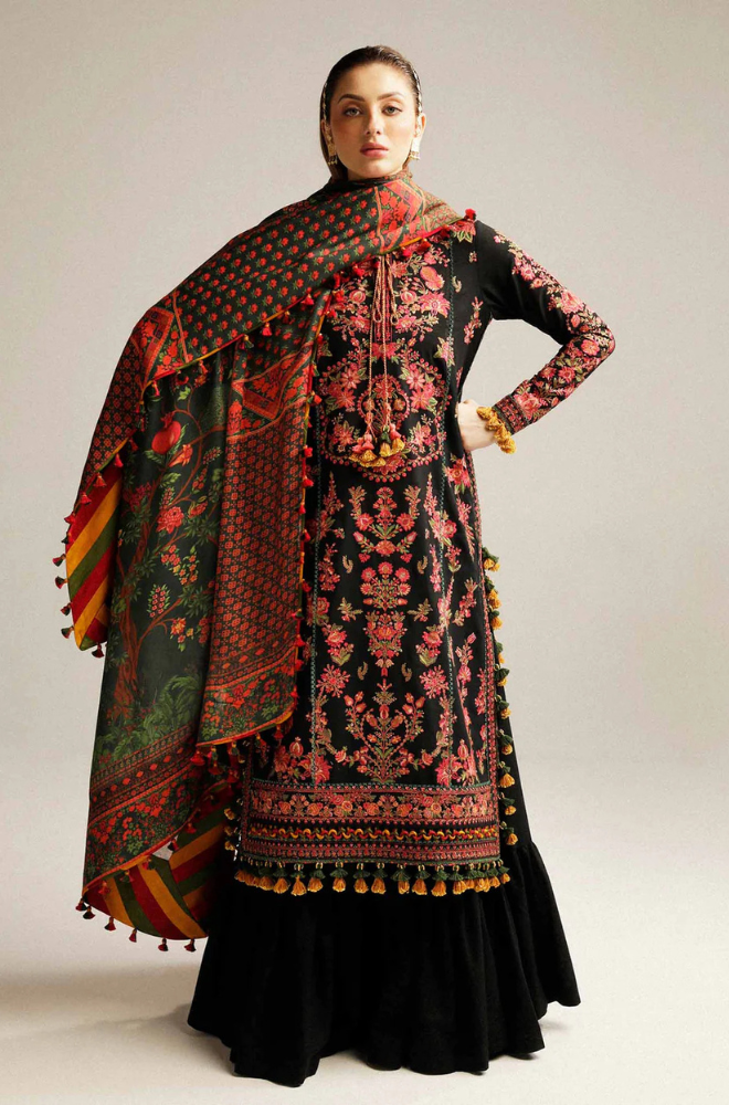 Hussain Rehar Dhanak 3PC Embroidered With Digital Printed Dupatta-173