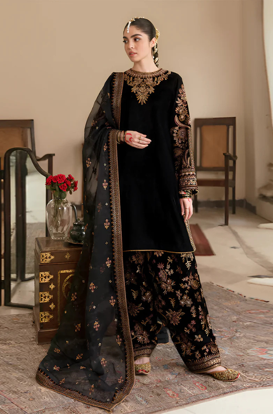 Baroque Velvet 3PC Embroidered-951