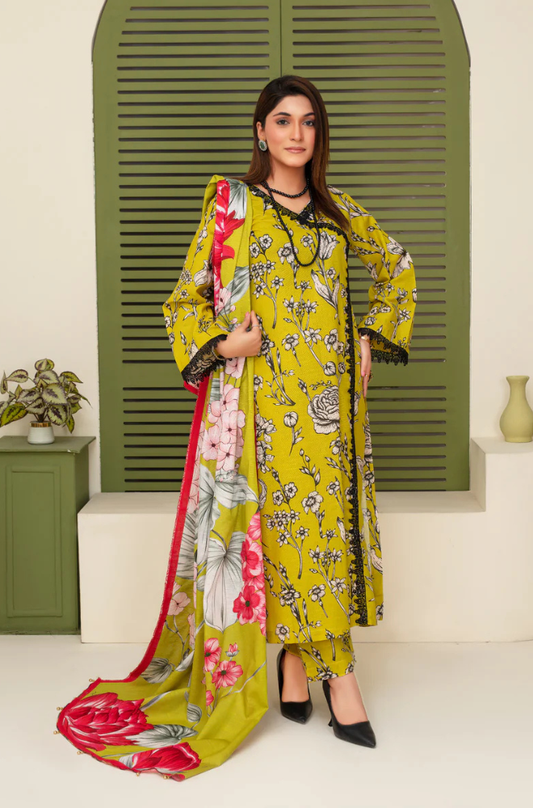 CREATION KHADDAR 3PC WITH KHADDAR PRINTED SHIRT & TROUSER-902