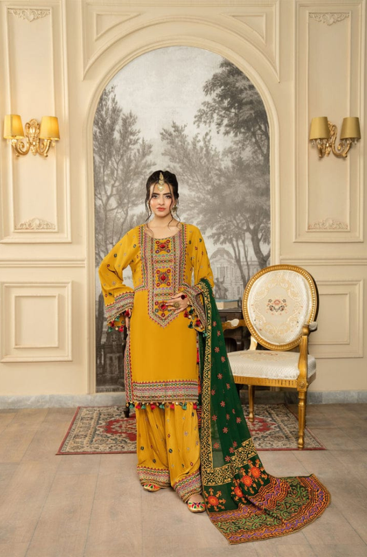 DHANAK FABRIC ( MUSTARD YELLOW ) M0013Z