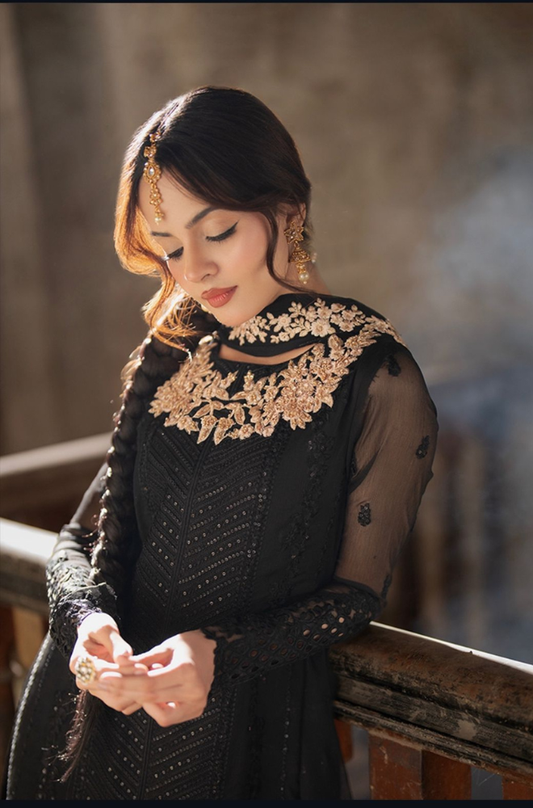 Azure ( Chiffon Embroidered Unstitched )