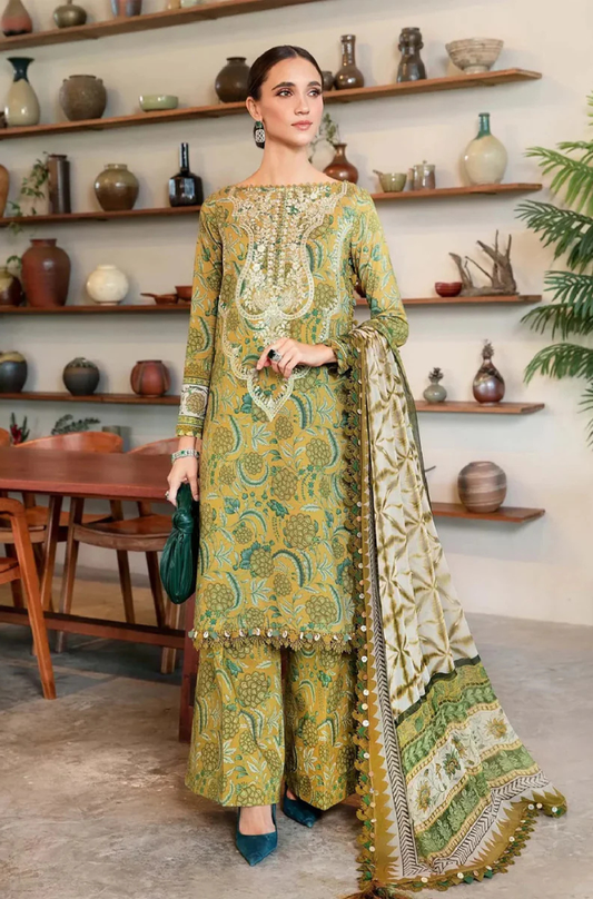 KHADDAR-3PC WITH KHADDAR PRINTED SHIRT & TROUSER-925