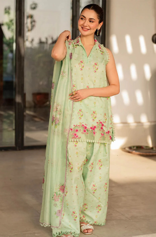 KHADDAR-3PC WITH KHADDAR PRINTED SHIRT & TROUSER-923