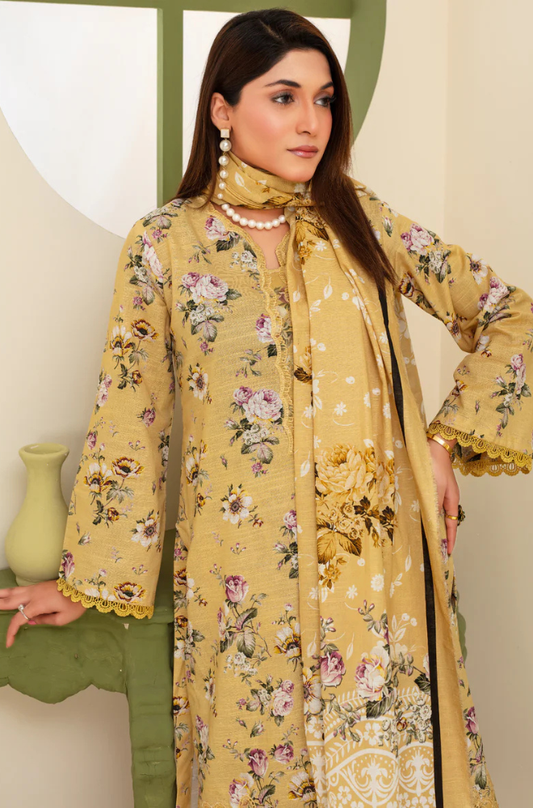 CREATION KHADDAR 3PC WITH KHADDAR PRINTED SHIRT & TROUSER-912
