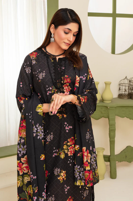 CREATION KHADDAR 3PC WITH KHADDAR PRINTED SHIRT & TROUSER-903