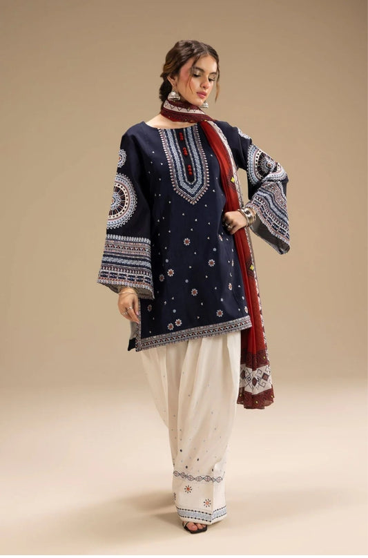 3 Piece Unstiched Embroidery Dhanak