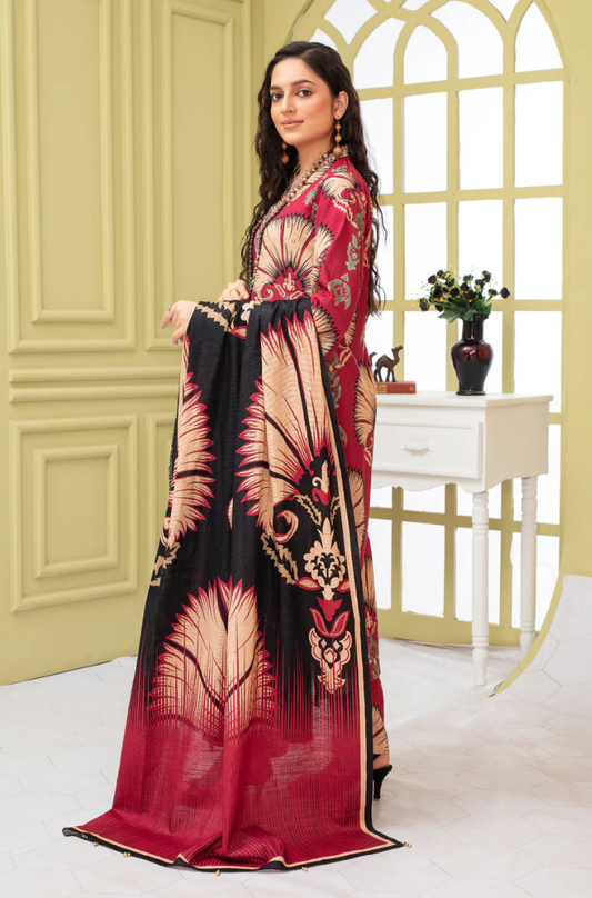 CREATION KHADDAR 3PC WITH KHADDAR PRINTED SHIRT & TROUSER-920