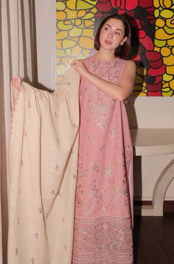 Lawn-3PC Embroidered Shirt with Lawn Embroidered Dupatta-1418