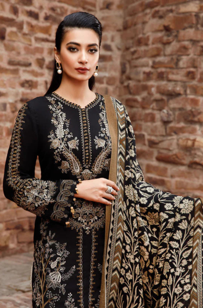 Lawn-3PC Embroidered Shirt with Digital Printed Jacquard Dupatta-1171