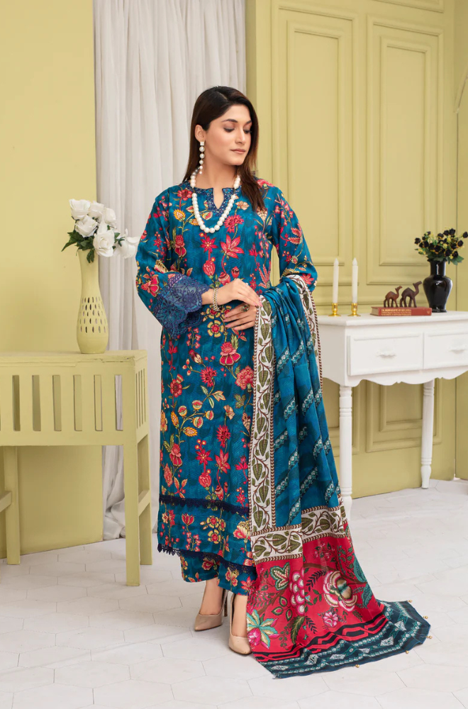 CREATION KHADDAR 3PC WITH KHADDAR PRINTED SHIRT & TROUSER-905