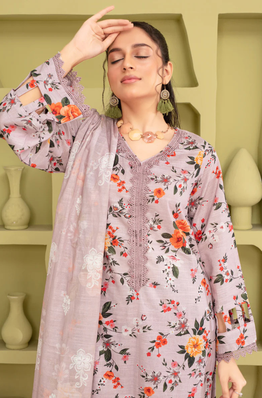 CREATION KHADDAR 3PC WITH KHADDAR PRINTED SHIRT & TROUSER-919