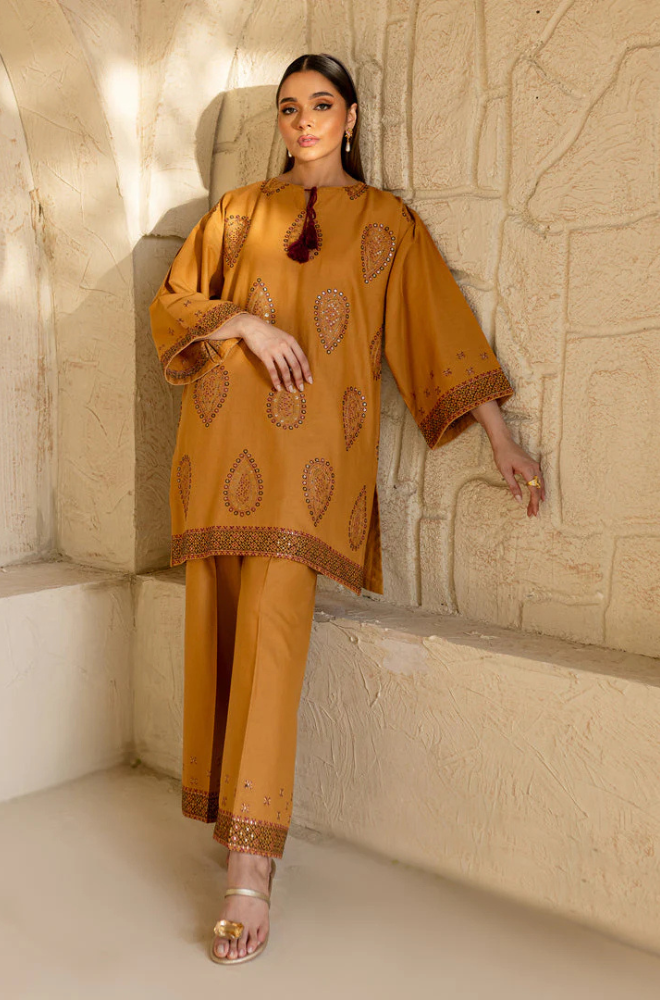 2PC DHANAK SEQUIN EMBROIDERED SHIRT WITH DHANAK SEQUIN EMBROIDERED TROUSER-297