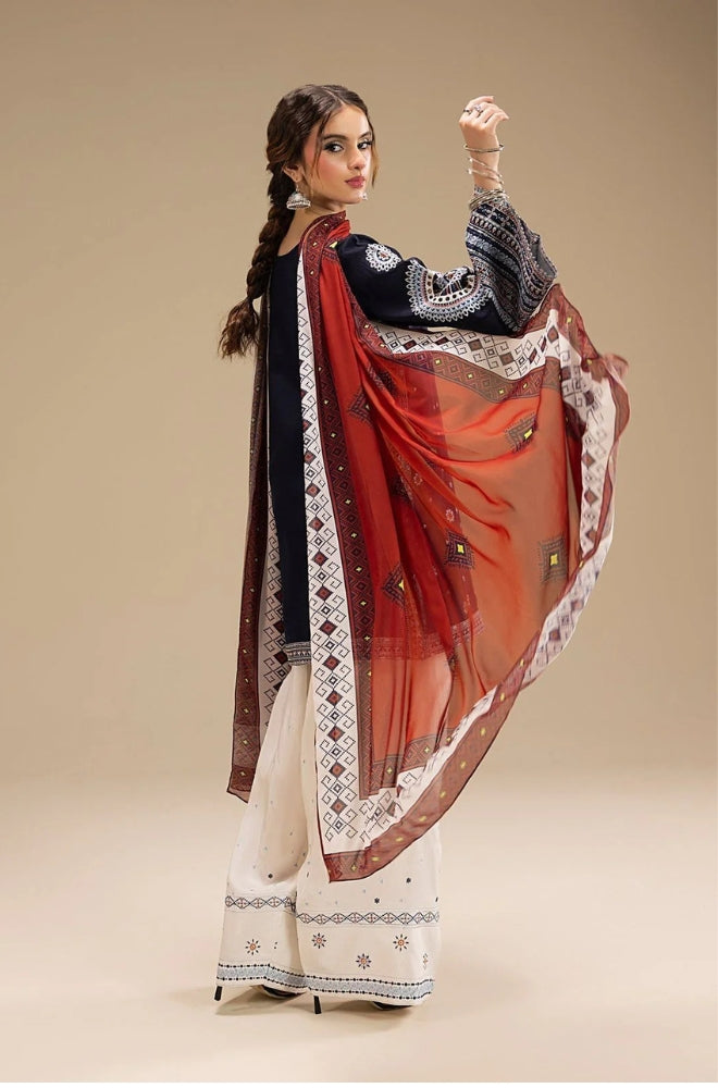 3 Piece Unstiched Embroidery Dhanak