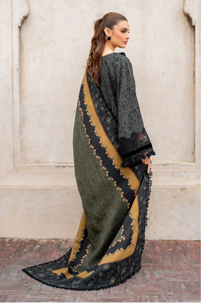 BAROQUE 3PC KARANDI PRINTED SHIRT WITH KARANDI PRINTED DUAPTTA AND TROUSER-831