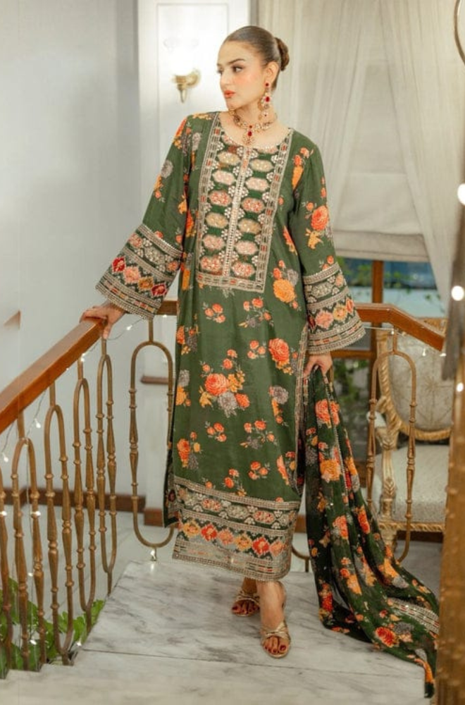 Silk 3PC Digital Printed- 1715