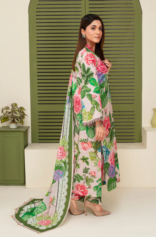 CREATION KHADDAR 3PC WITH KHADDAR PRINTED SHIRT & TROUSER-918