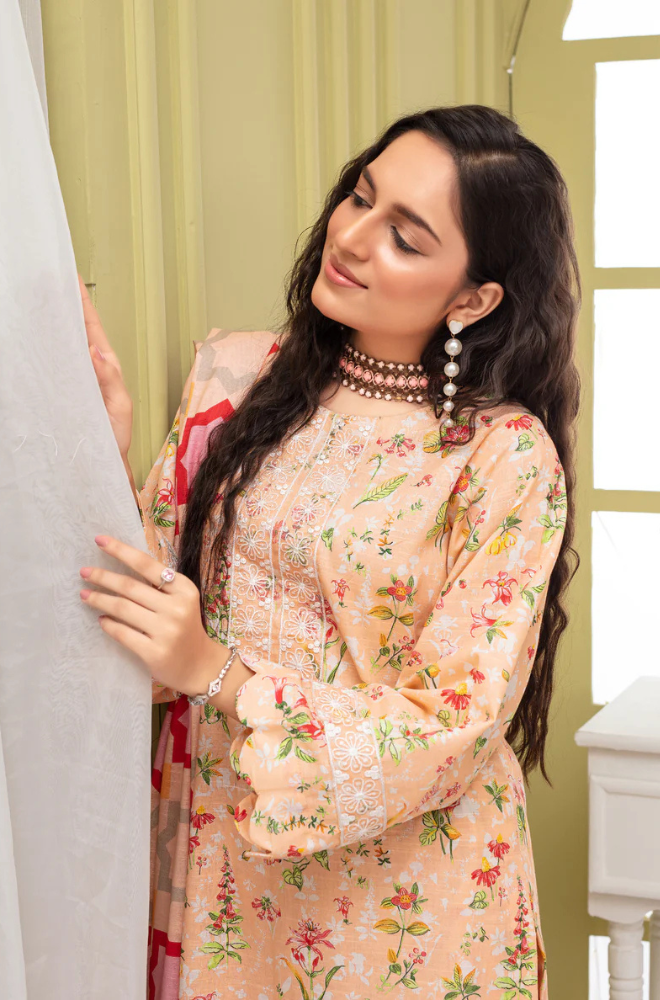 CREATION KHADDAR 3PC WITH KHADDAR PRINTED SHIRT & TROUSER-904