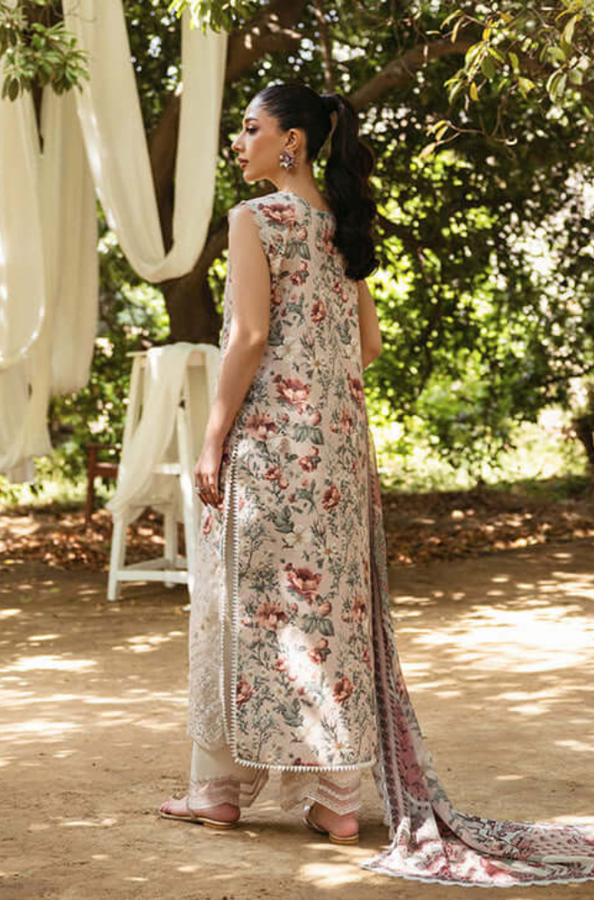 3PC Lawn Printed Shirt With Digital Printed Dupatta-1615