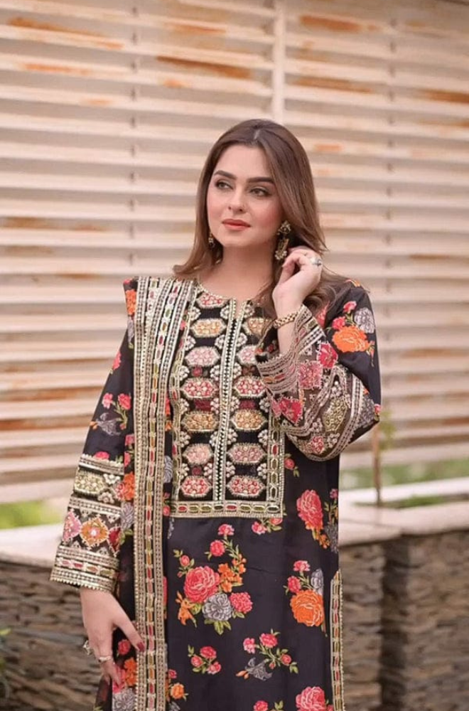 Silk 3PC Digital Printed- 1714