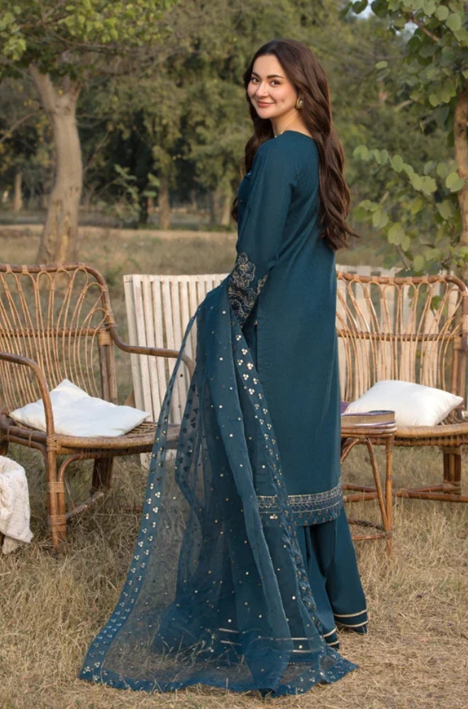 3 Piece Unstiched Embroidery Dhanak MZ93