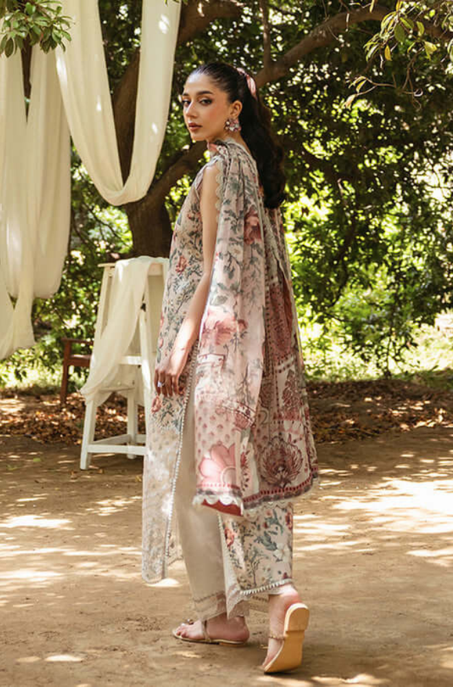 3PC Lawn Printed Shirt With Digital Printed Dupatta-1615