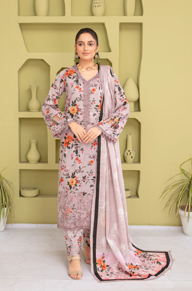 CREATION KHADDAR 3PC WITH KHADDAR PRINTED SHIRT & TROUSER-919