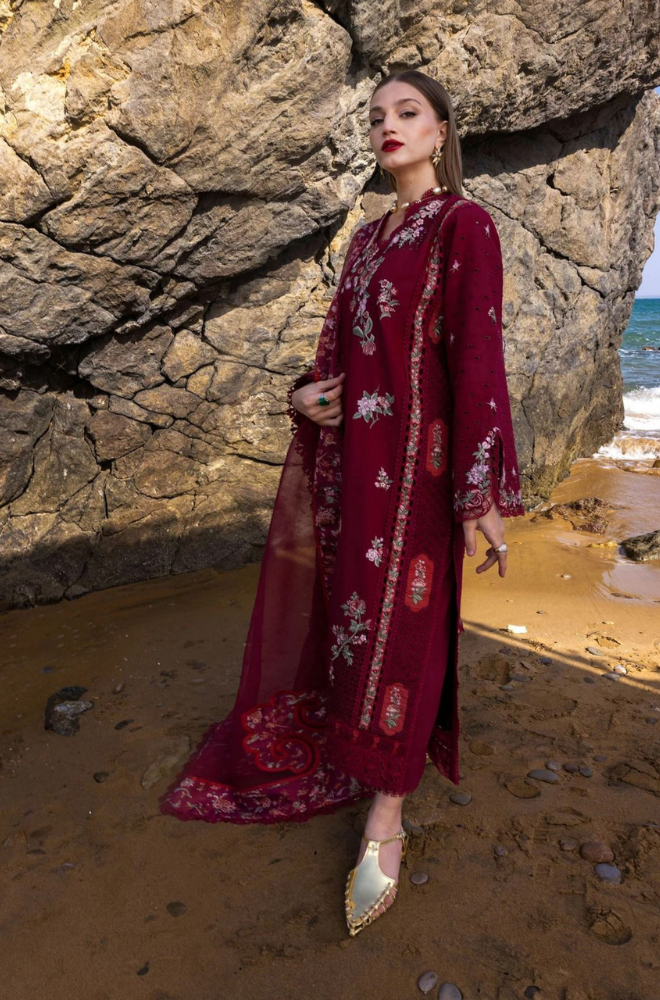 Dhanak-3PC Embroidered MZ543