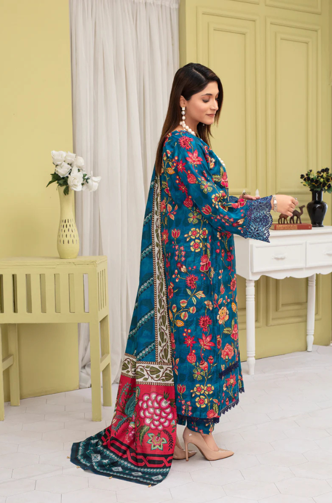 CREATION KHADDAR 3PC WITH KHADDAR PRINTED SHIRT & TROUSER-905