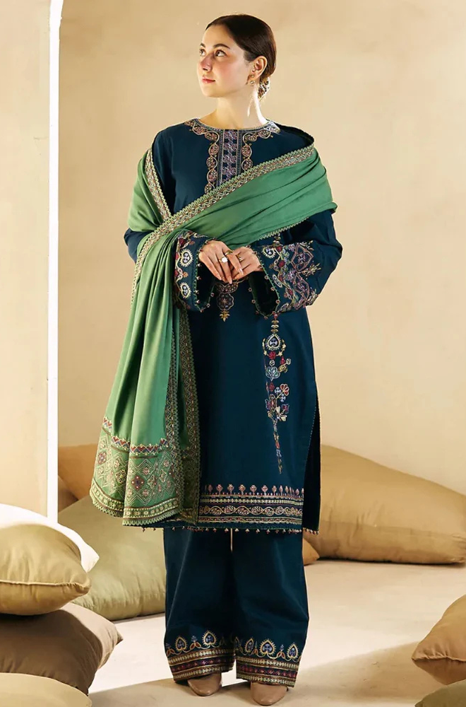 Dhanak 3PC Embroidered-1293