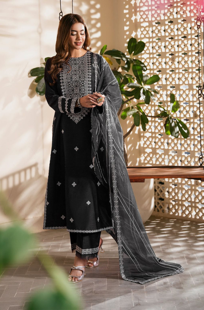 Dhanak-3PC Embroidered MZ562
