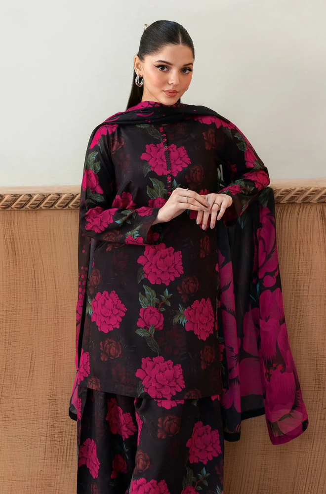 3PC KARANDI PRINTED SHIRT WITH KARANDI PRINTED DUAPTTA AND TROUSER -1711