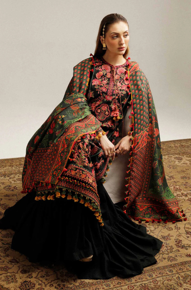 Hussain Rehar Dhanak 3PC Embroidered With Digital Printed Dupatta-173