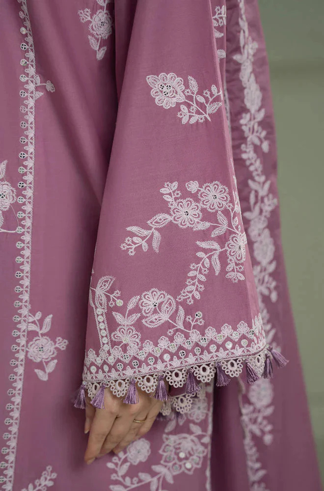 Dhanak 3PC Embroidered Shirt with Chiffon Embroidered Dupatta-3518