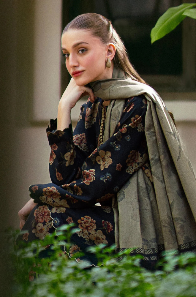 BAROQUE 3PC KARANDI PRINTED SHIRT WITH KARANDI PRINTED DUAPTTA AND TROUSER-837