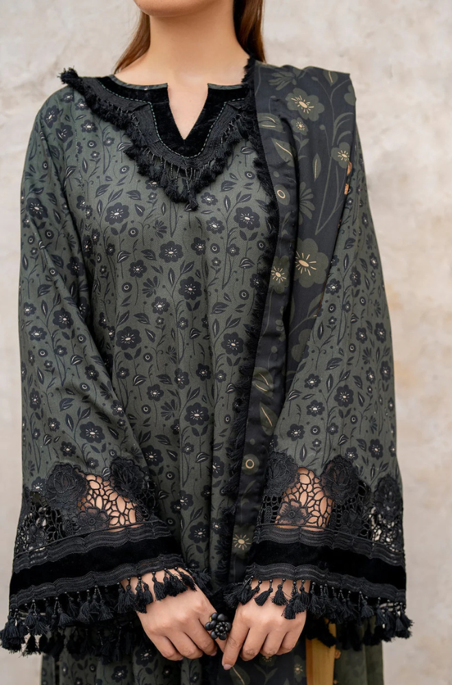 BAROQUE 3PC KARANDI PRINTED SHIRT WITH KARANDI PRINTED DUAPTTA AND TROUSER-831